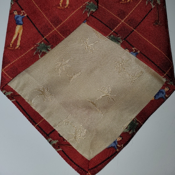 Tommy Bahama 100% Silk Neck Tie - Golf Pattern - Picture 4 of 6